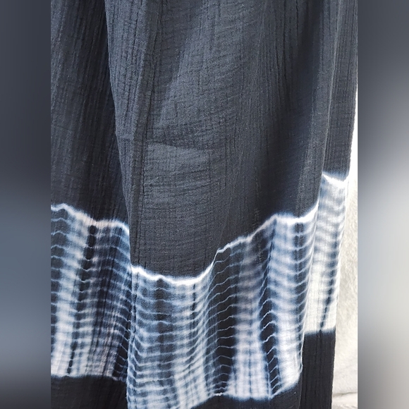 Wonderly 3X NWT Navy Tie-Dye Maxi Dress 100% Cotton Boho Adjustable Straps - Picture 7 of 9